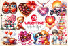 Retro Valentine's Clipart Bundle