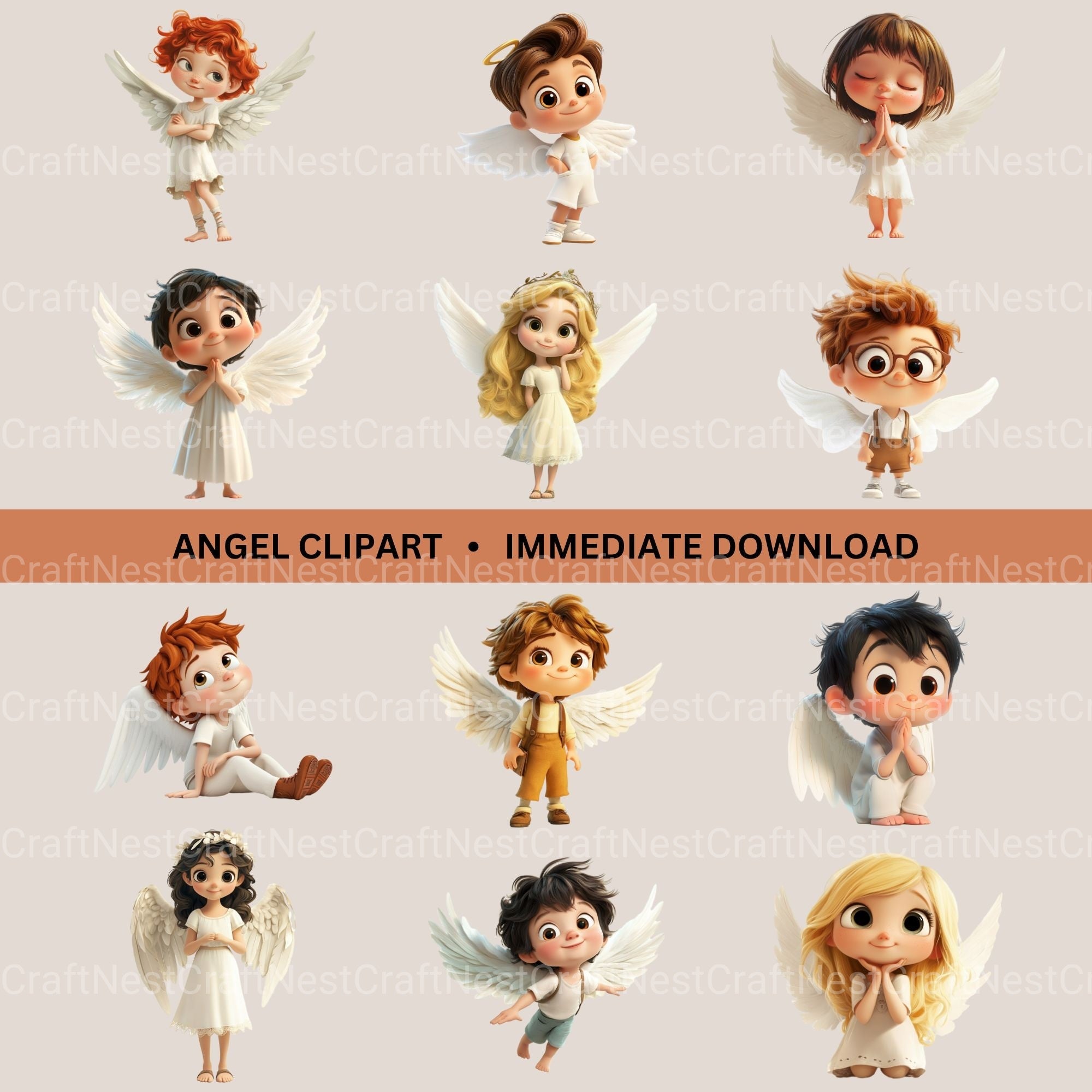 Angels Clipart Bundle
