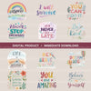 Positive Quotes Clipart Bundle