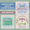 Positive Quotes Clipart Bundle