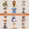 Animals Wearing Glasses Clipart Bundle