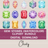 Gem Stones Clipart Bundle