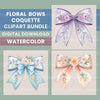 Floral Bows Clipart Bundle