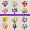Floral Bouquets Clipart Bundle