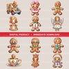Gingerbread People Clipart Bundle