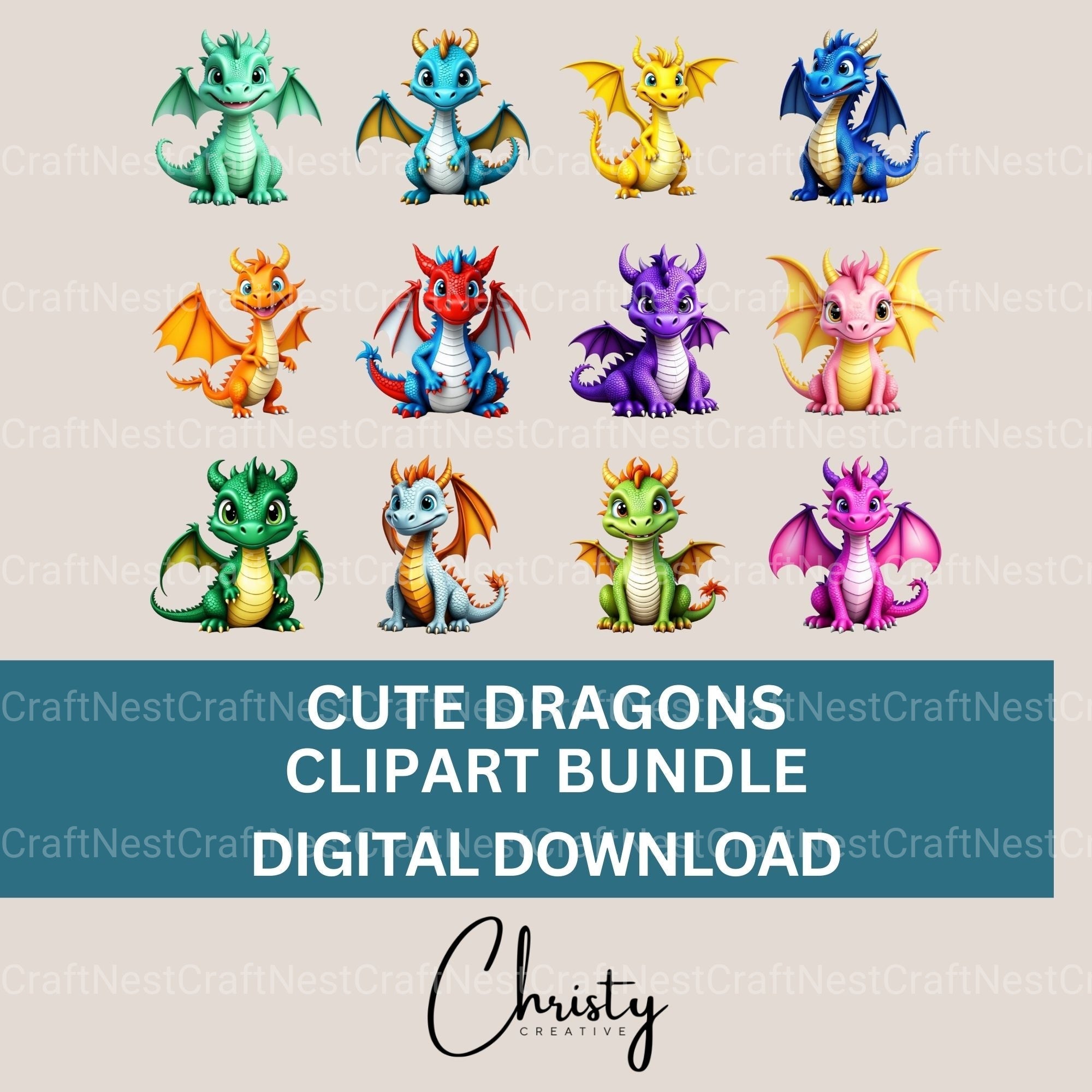 Dragons Clipart Bundle