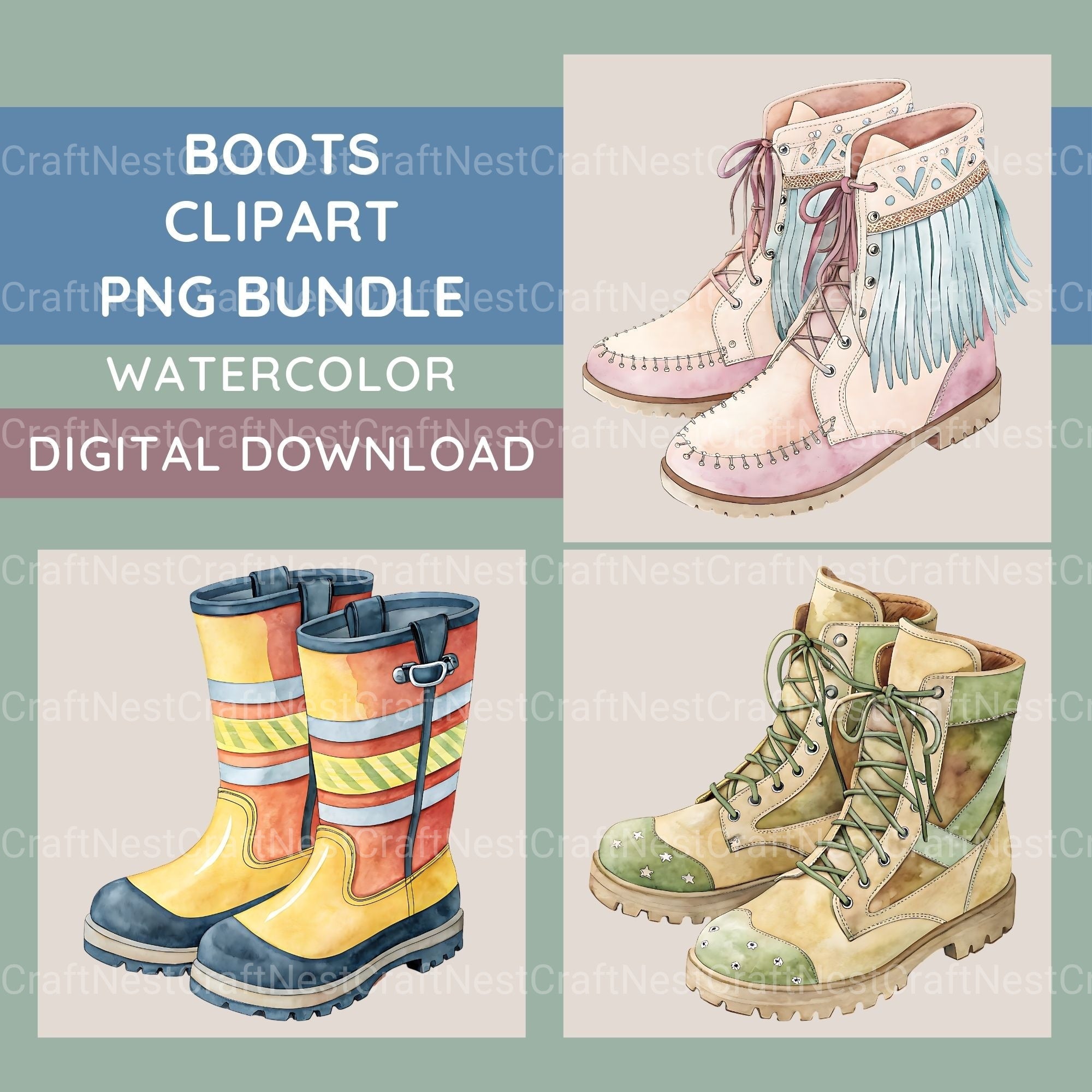 Boots Clipart Bundle