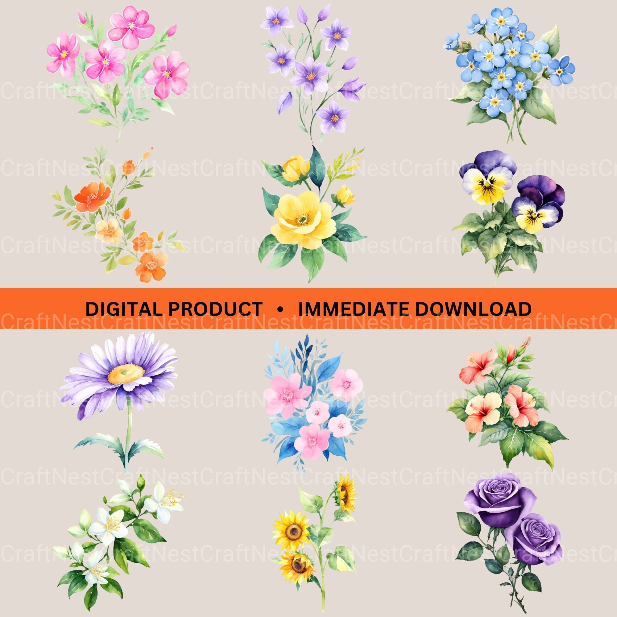Floral 2 Clipart Bundle