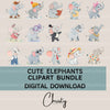 Elephant Clipart Bundle