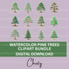 Pine Trees Clipart Bundle