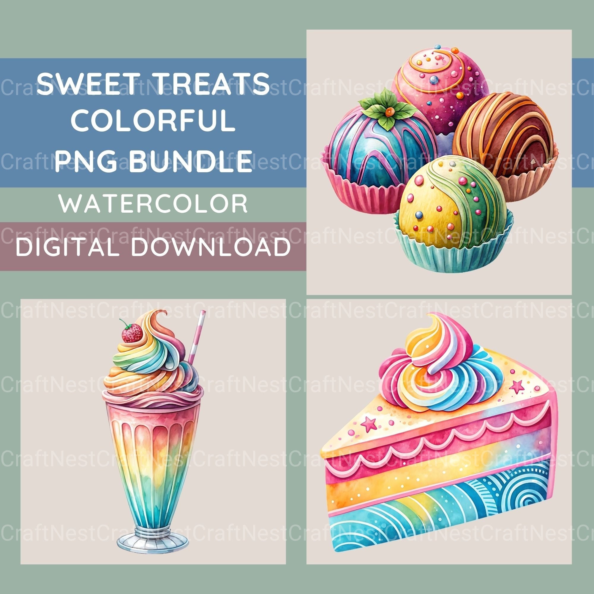 Sweet Treats Clipart Bundle
