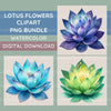 Lotus Flowers Clipart Bundle