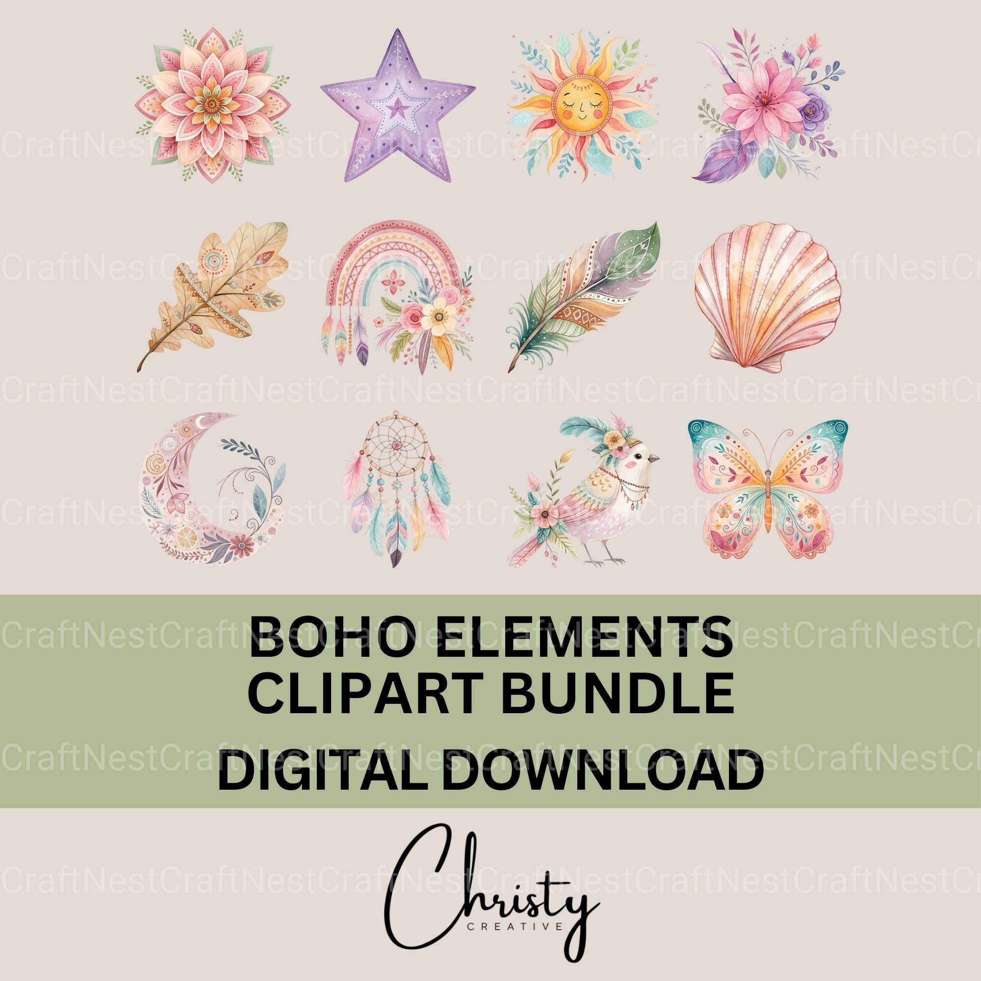 Boho Clipart Bundle 3