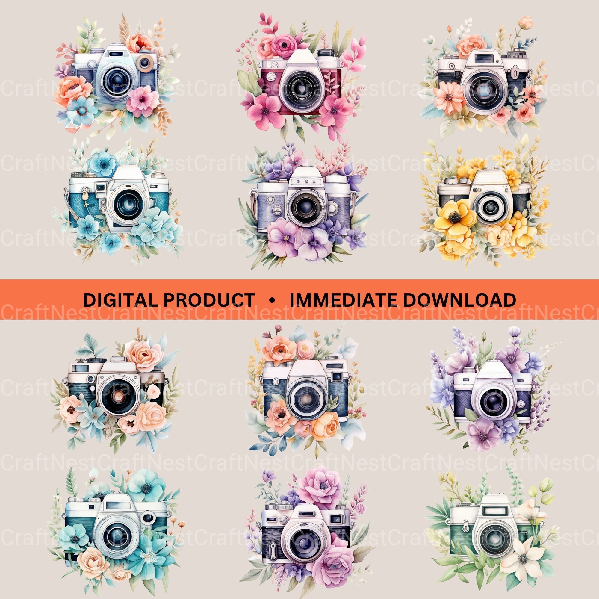 Cameras Clipart Bundle
