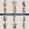 Grumpy Old Man Clipart Bundle