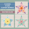 Flower Star Clipart Bundle