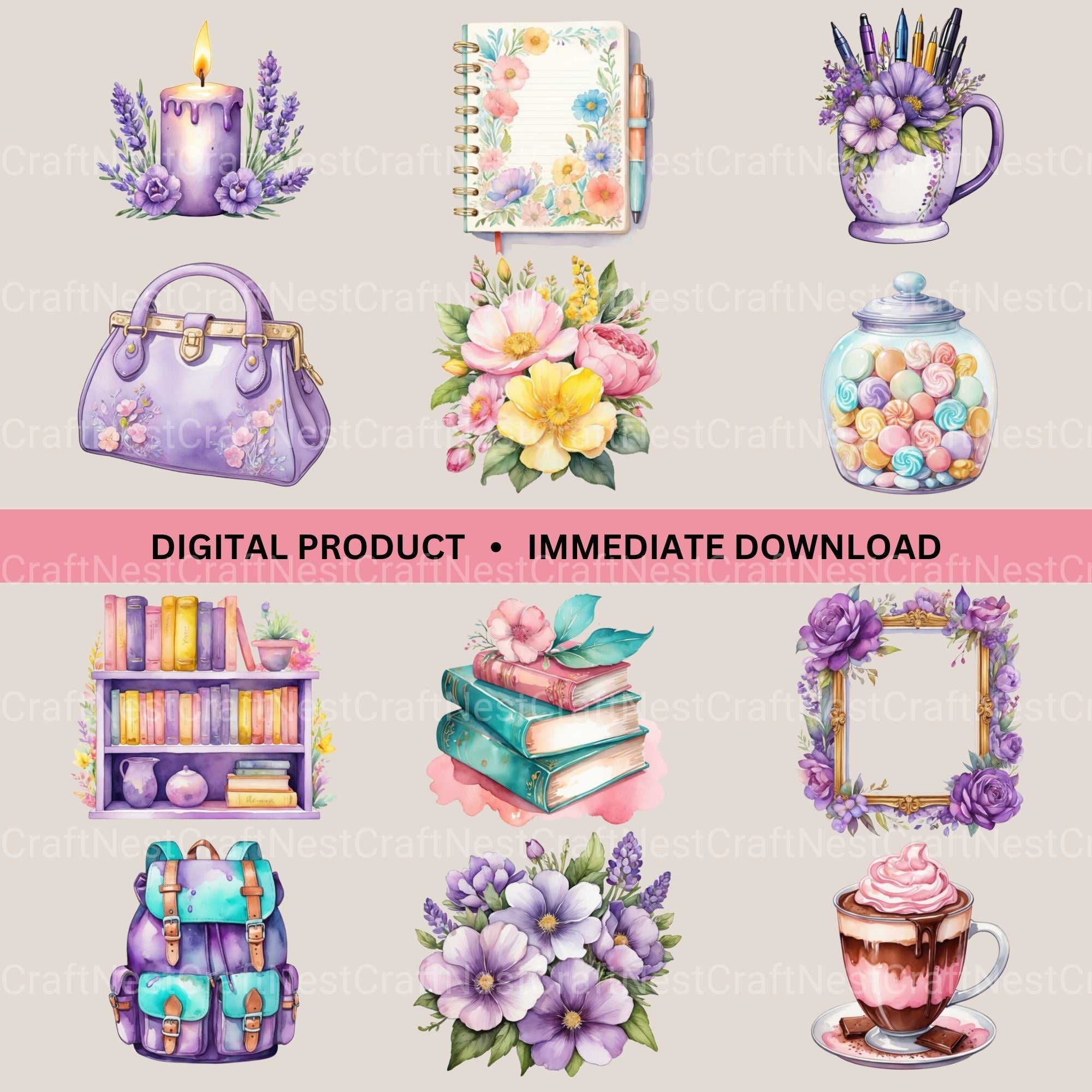 Girl Things Clipart Bundle