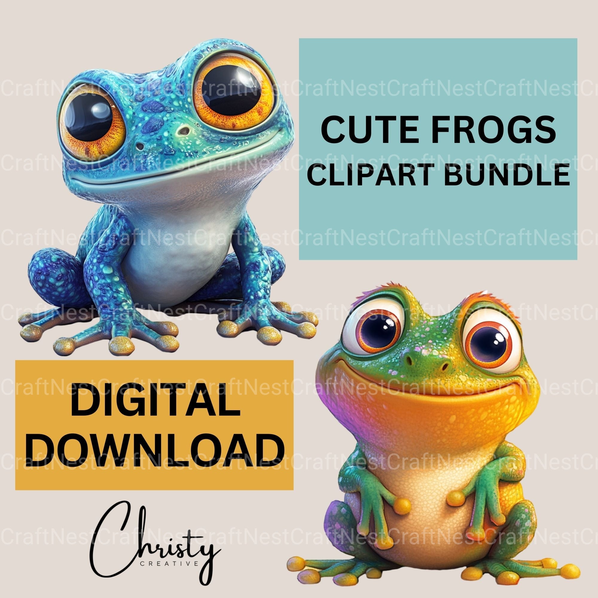 Frogs Clipart Bundle 3