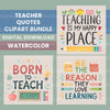 Teacher Quotes Clipart Bundle