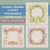 Floral Frames Clipart Bundle 3