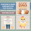 Chickens Eggs Clipart Bundle