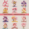 Valentine Houses Clipart Bundle