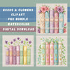 Books N Flowers Clipart Bundle