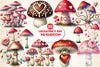 Valentine's Day Mushroom Clipart Bundle