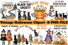 Vintage Halloween Clipart Bundle 34 - CraftNest - Digital Crafting and Art