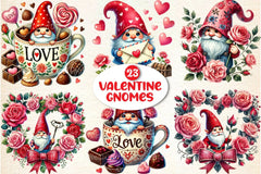 Valentine Gnomes Clipart Bundle 4 - CraftNest - Digital Crafting and Art