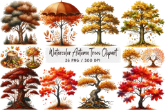 Autumn Trees Clipart Bundle 99 - CraftNest - Digital Crafting and Art