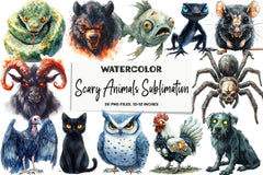 Scary Animals Clipart Bundle - CraftNest - Digital Crafting and Art