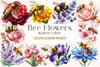 Bee Flowers Clipart Bundle