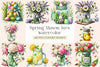 Spring Mason Jars Clipart Bundle
