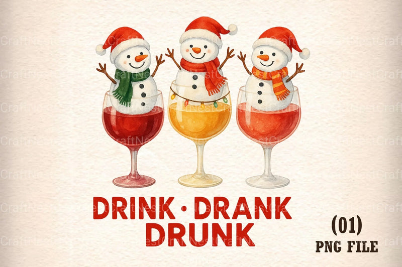Drink Drank Drunk Clipart Bundle - CraftNest - Digital Crafting and Art