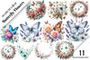 Butterfly Flowers Clipart Bundle