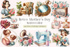 Retro Mother's Day Clipart Bundle