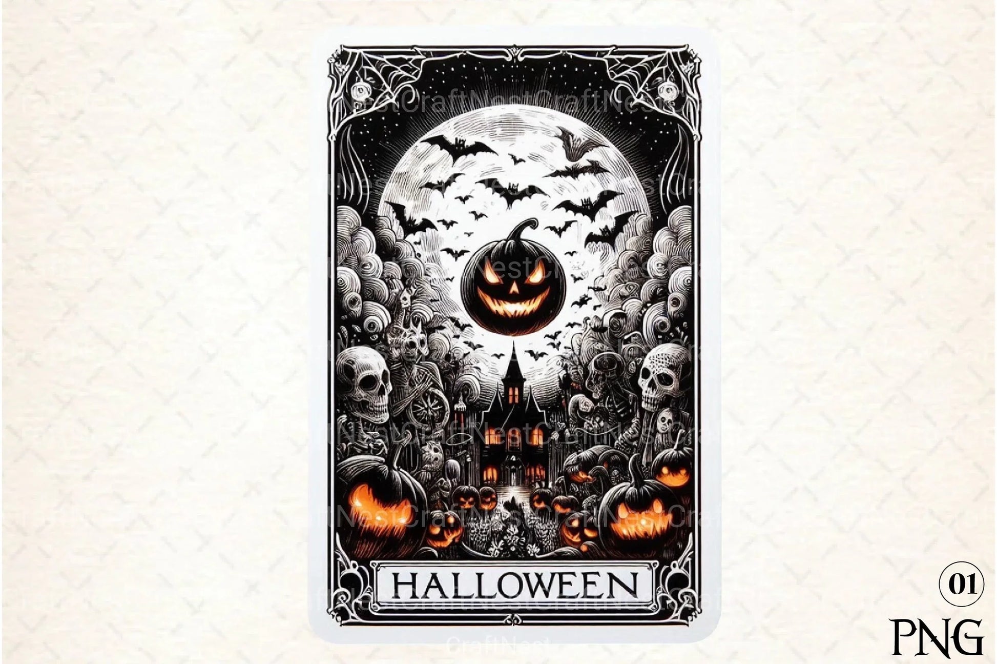 Halloween Tarot Card Clipart Bundle 8 - CraftNest - Digital Crafting and Art