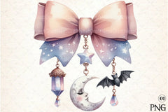 Halloween Coquette Bow Clipart Bundle 5 - CraftNest - Digital Crafting and Art