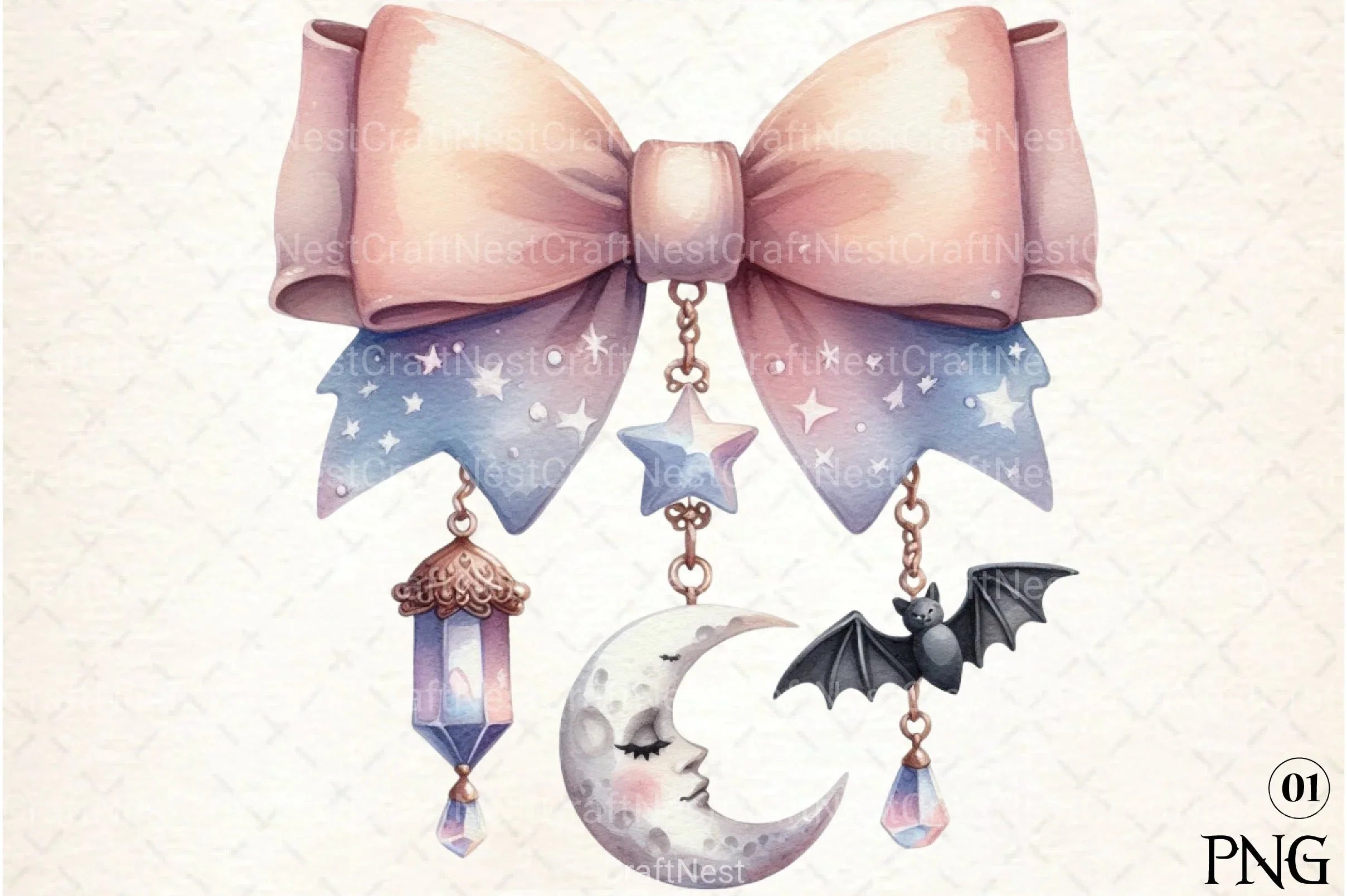 Halloween Coquette Bow Clipart Bundle 5 - CraftNest - Digital Crafting and Art