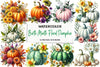 Birth Month Floral Pumpkin Clipart Bundle