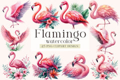 Flamingo Clipart Bundle - CraftNest - Digital Crafting and Art
