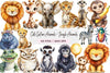 Cute Safari Animals Jungle Clipart Bundle