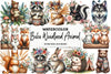 Boho Woodland Animal Clipart Bundle