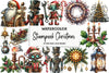 Steampunk Christmas Clipart Bundle