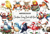 Christmas Funny Bird Wine Clipart Bundle
