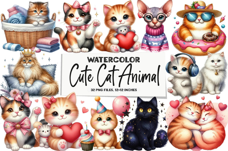 Cat Animal Pet Clipart Bundle - CraftNest - Digital Crafting and Art