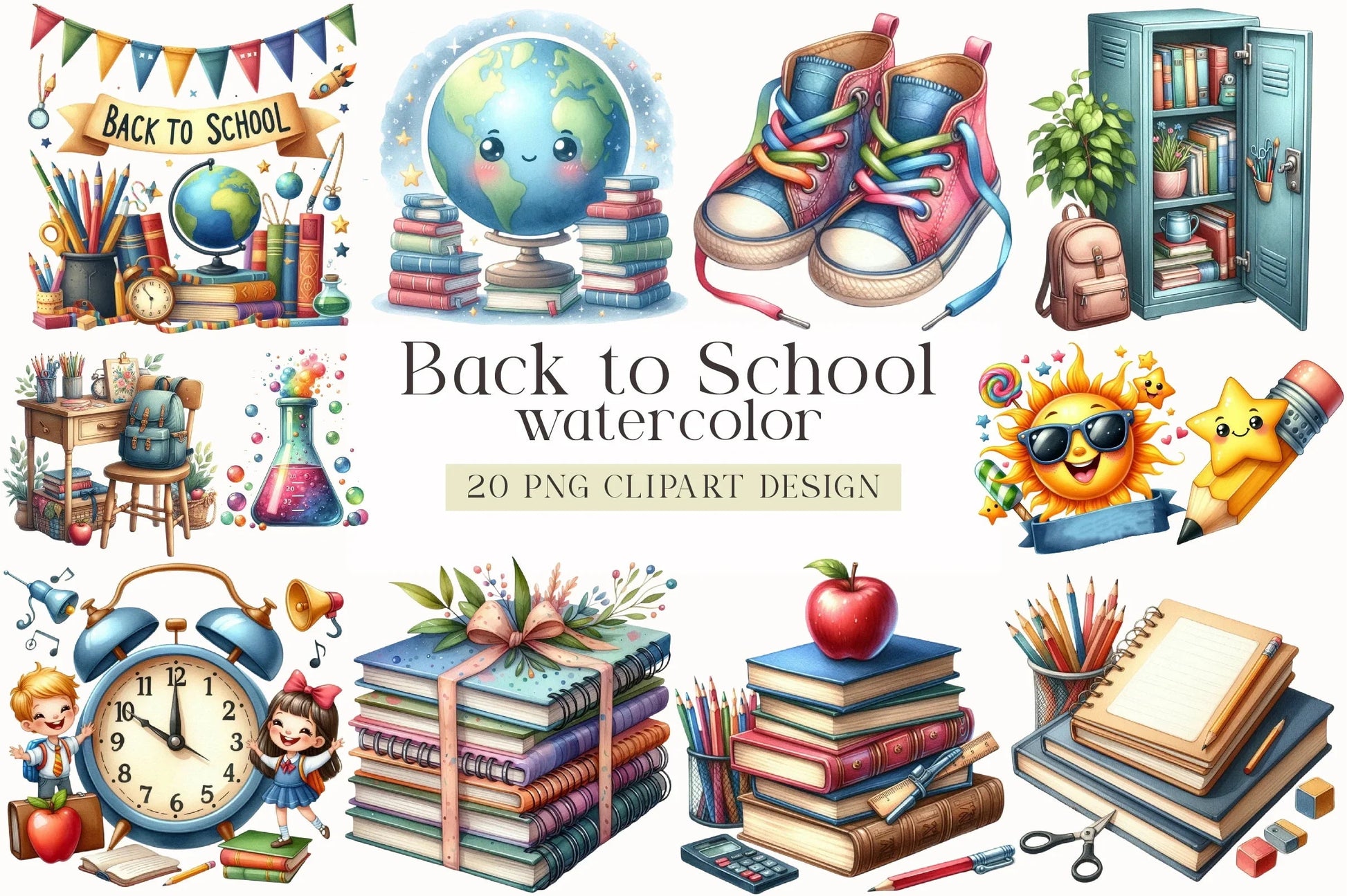Back to School Clipart Bundle - CraftNest - Digital Crafting and Art