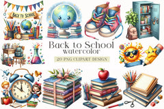 Back to School Clipart Bundle - CraftNest - Digital Crafting and Art