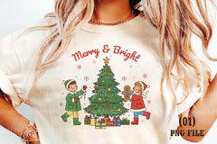 Merry & Bright Retro Christmas Clipart Bundle - CraftNest - Digital Crafting and Art